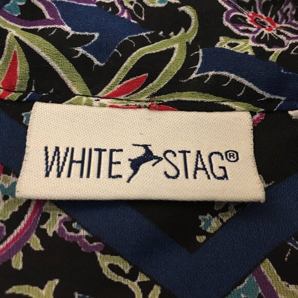 [White Stag] Sheer Paisley Button Down Shirt | See Measurements | Good - Picture 9 of 9